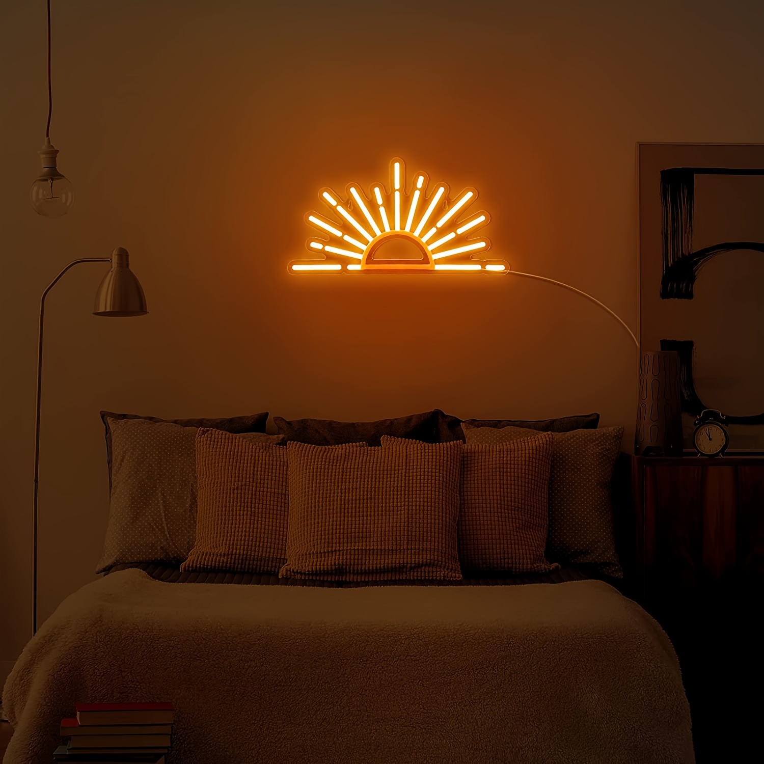 sunrise sunset led neon lamp art neon lamp bedroom prop light details 4