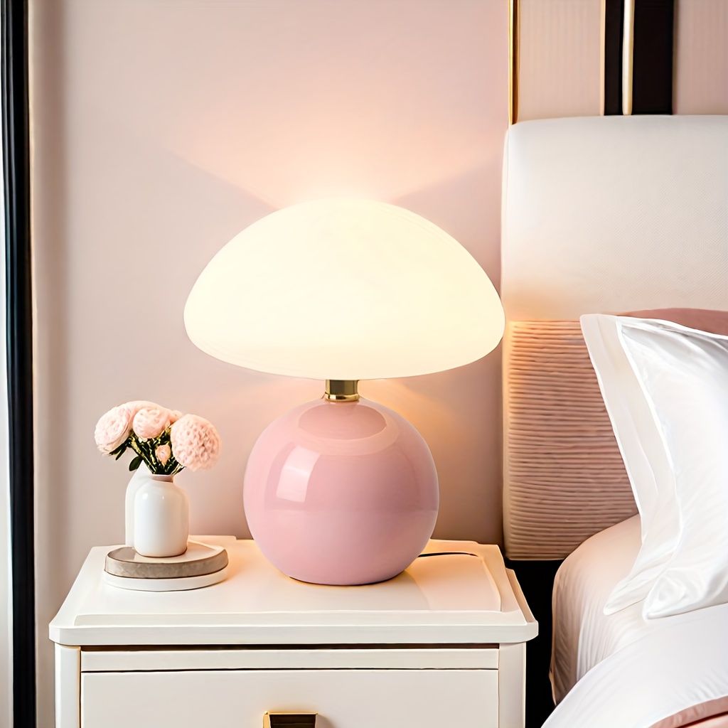 a ceramic plastic usb creative mushroom nightlight light decorative light room bedroom living room a of room types used to send birthday christmas gifts details 2