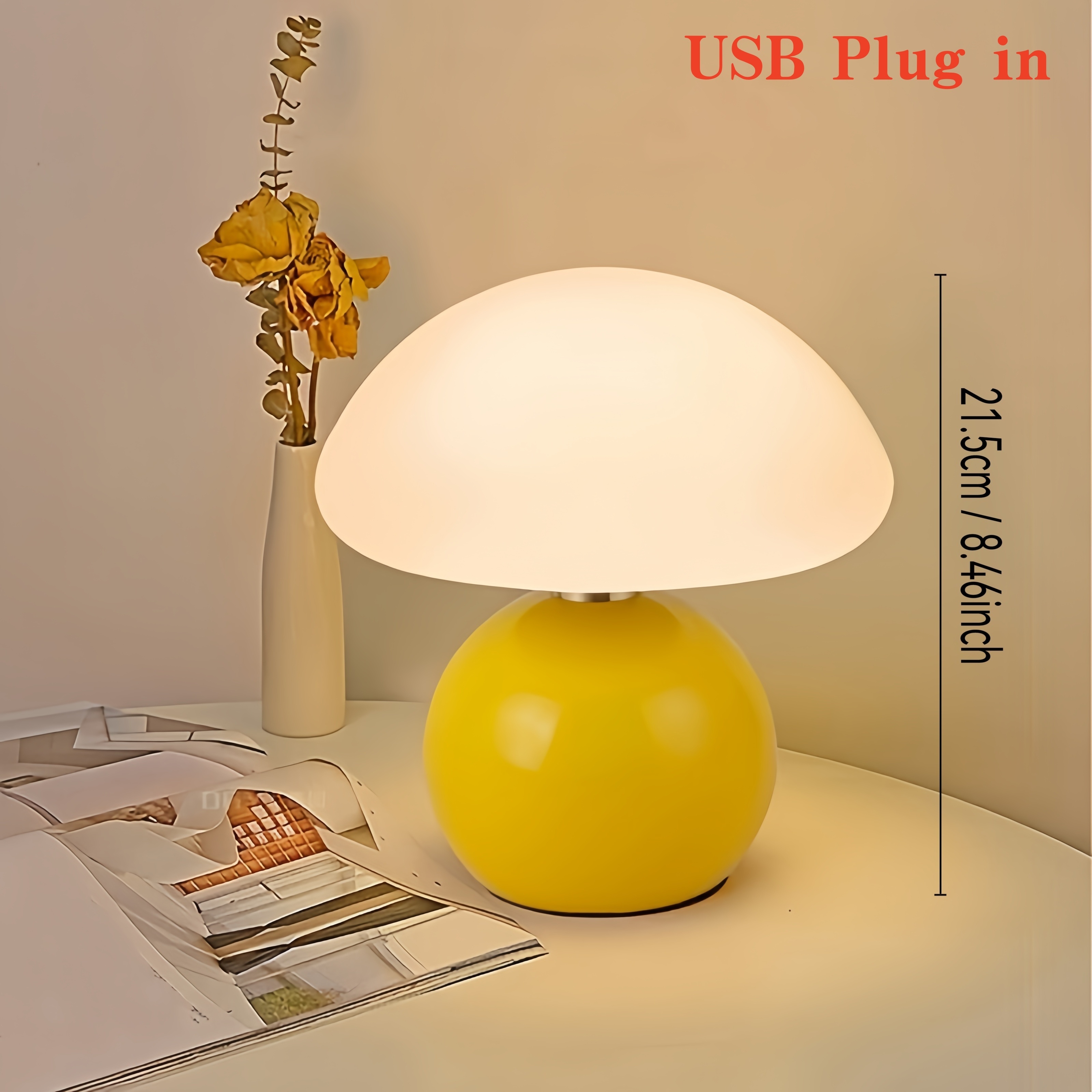 a ceramic plastic usb creative mushroom nightlight light decorative light room bedroom living room a of room types used to send birthday christmas gifts details 4