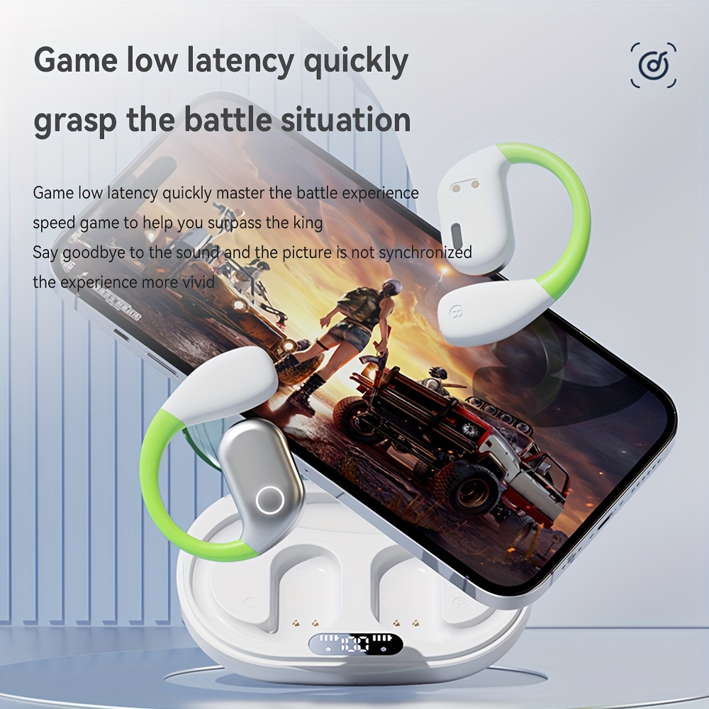 1pc wireless music sports hanging ear headphones with microphone long suitable for running sports listening to music games lovers use for iphone and android details 7