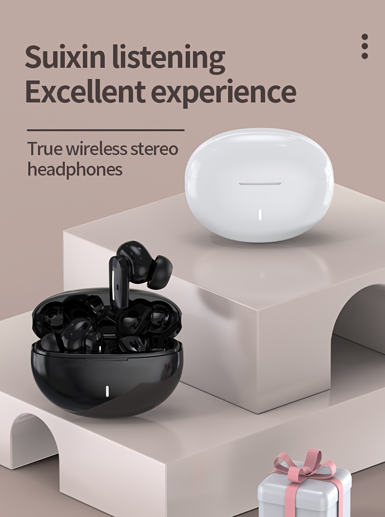 earbuds with mic tws in ear headphones sport earhook headset stereo in ear headphones with led display case wireless running sports earbuds details 0