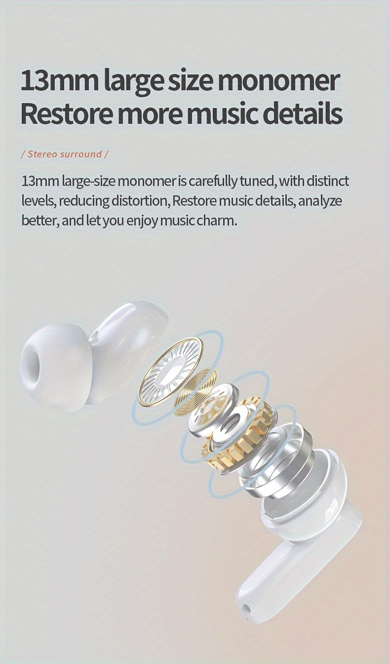 earbuds with mic tws in ear headphones sport earhook headset stereo in ear headphones with led display case wireless running sports earbuds details 3