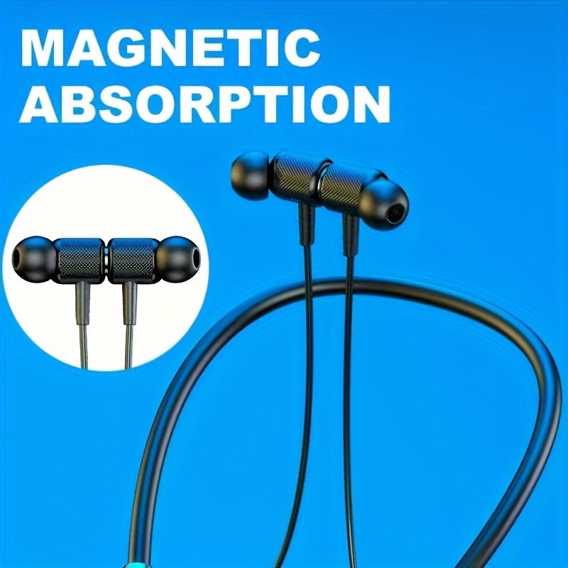 neckband sports earphones with standby enc call magnetic absorption suitable for and driving details 2