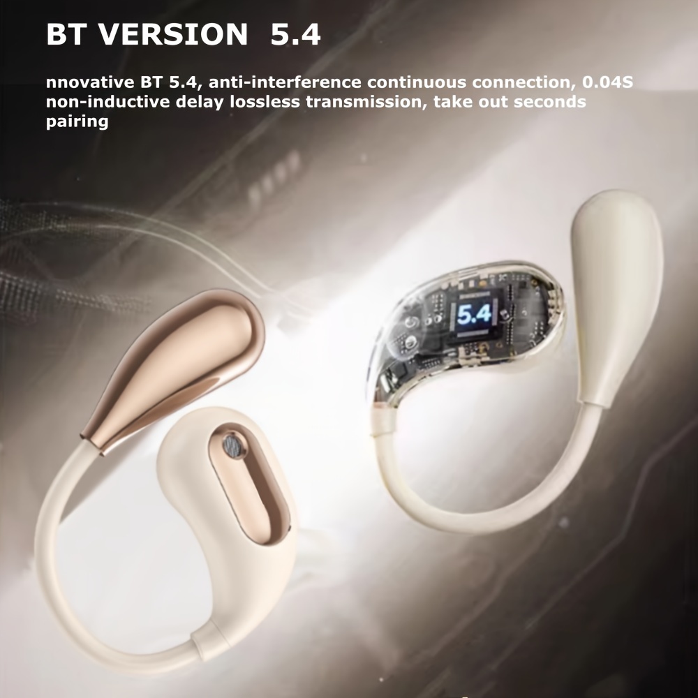 open ear headphones wireless 5 4 ows earphone noise cancelling running sport wireless headphones with hd mic hifi stereo wireless headset details 6