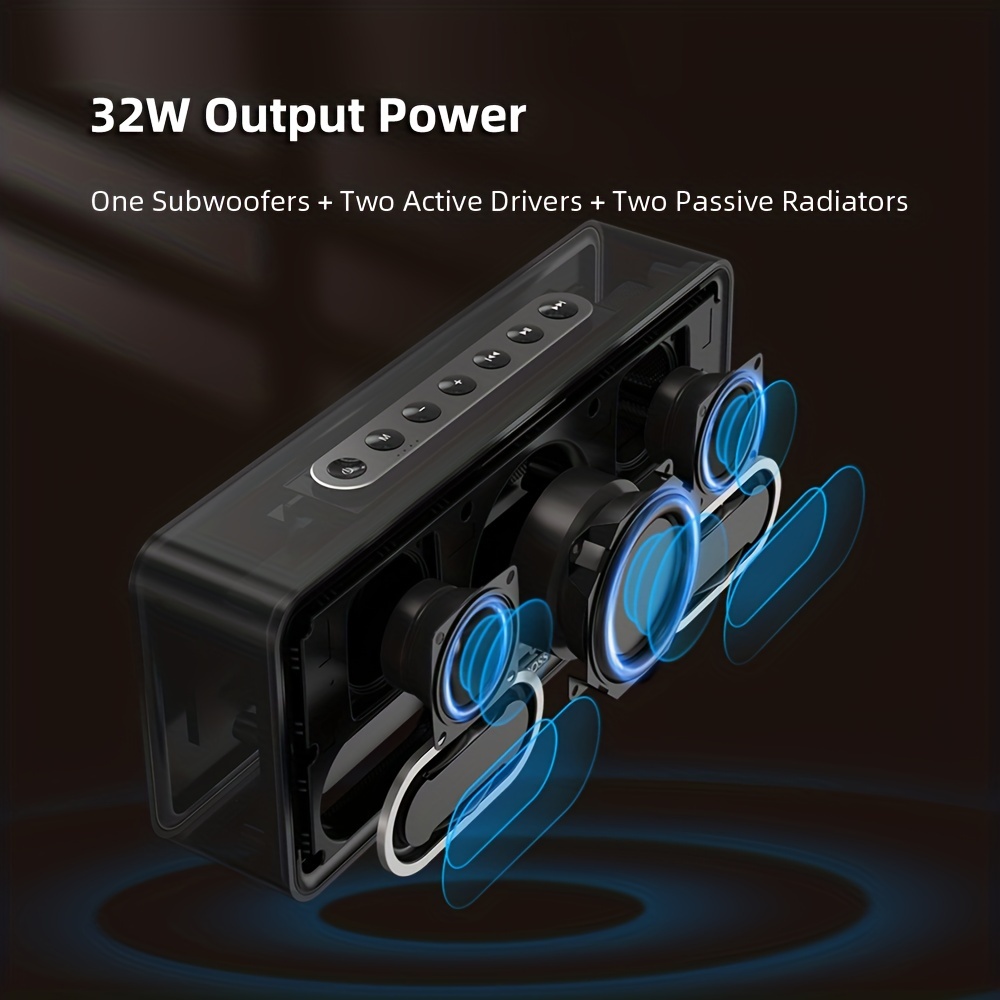 wireless bt 5 0 speaker xl powerful 32w stereo bass subwoofer box tws wireless stereo pairing home loud speakers details 2