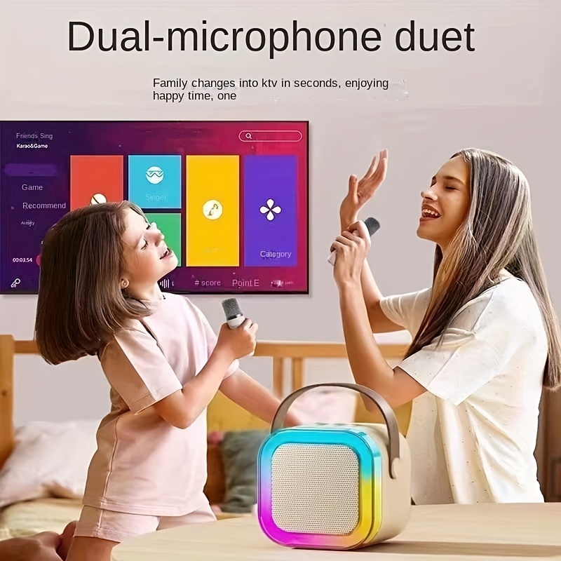 Wireless Microphone, KTV Sound System, Mini Handheld Microphone, Singing And Song Ordering All-in-one Machine, Home KTV Wireless Speaker Set details 0