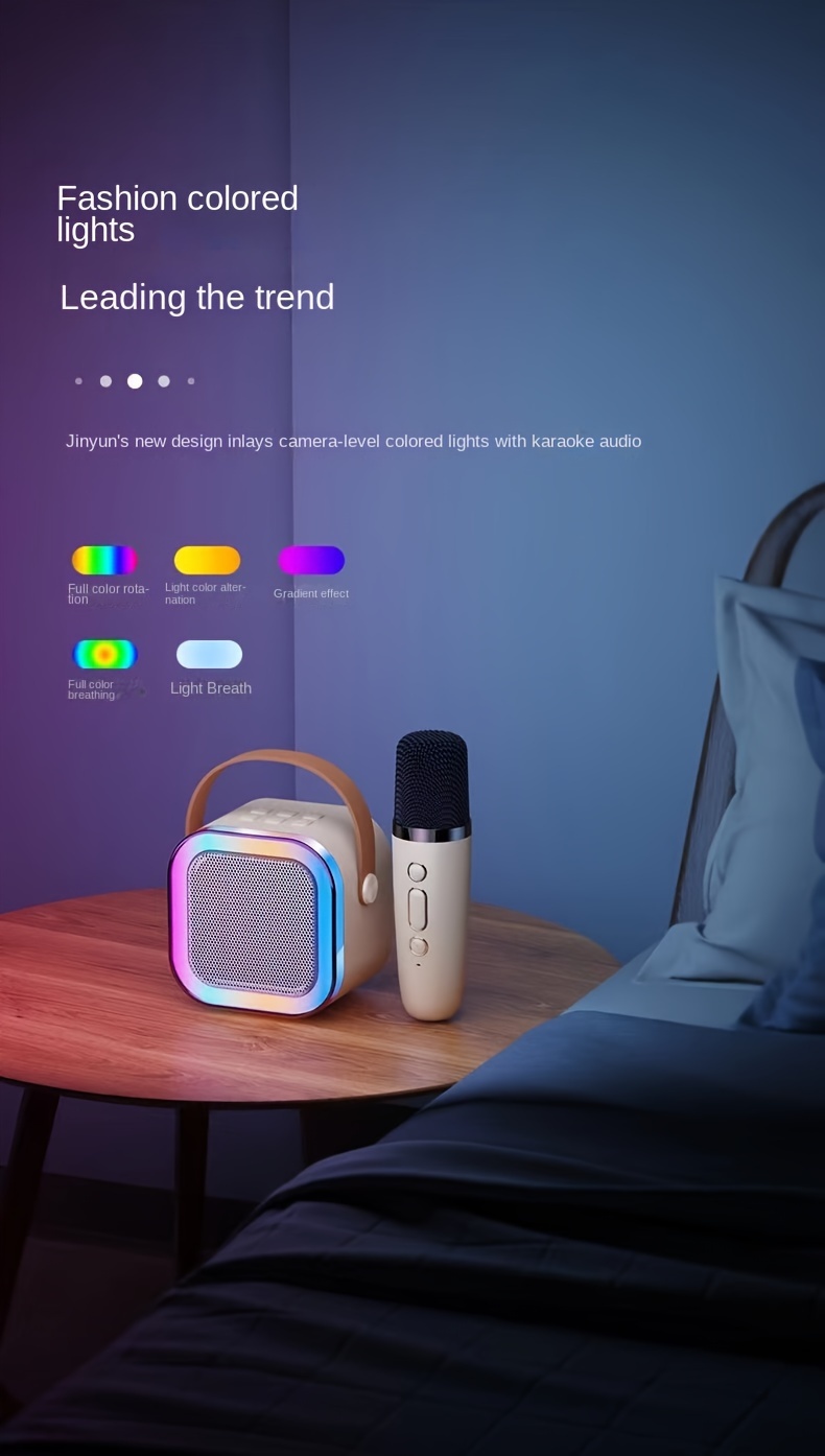 Wireless Microphone, KTV Sound System, Mini Handheld Microphone, Singing And Song Ordering All-in-one Machine, Home KTV Wireless Speaker Set details 6