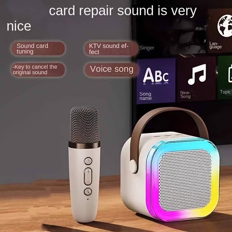 Wireless Microphone, KTV Sound System, Mini Handheld Microphone, Singing And Song Ordering All-in-one Machine, Home KTV Wireless Speaker Set details 7