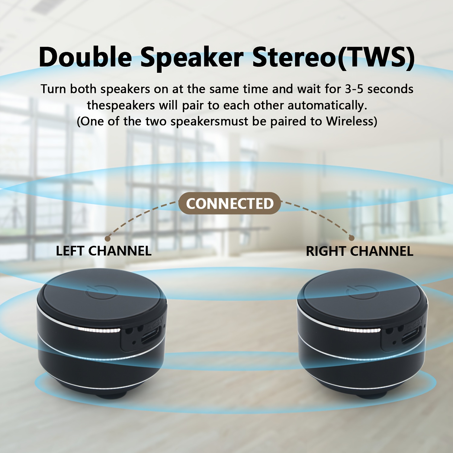Wireless Mini Speaker Portable Wireless Speaker Stereo Bass Sound Creative Portable Speaker Mini Size Music Player For Home, Outdoor, Travel details 1