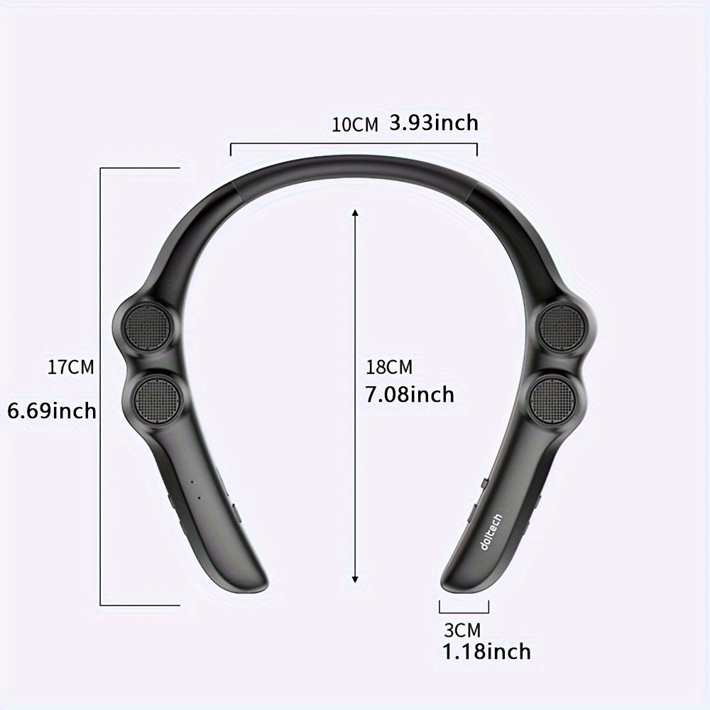 Neck Mount 4 Speakers, Portable Wireless Neck Speaker, Outdoor, Sports Cycling Mini Subwoofer Sound details 0