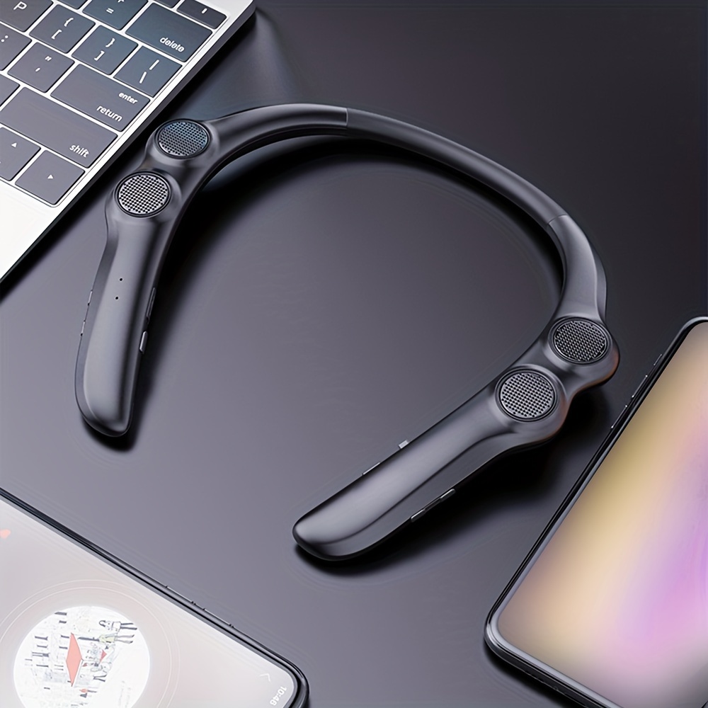 Neck Mount 4 Speakers, Portable Wireless Neck Speaker, Outdoor, Sports Cycling Mini Subwoofer Sound details 2