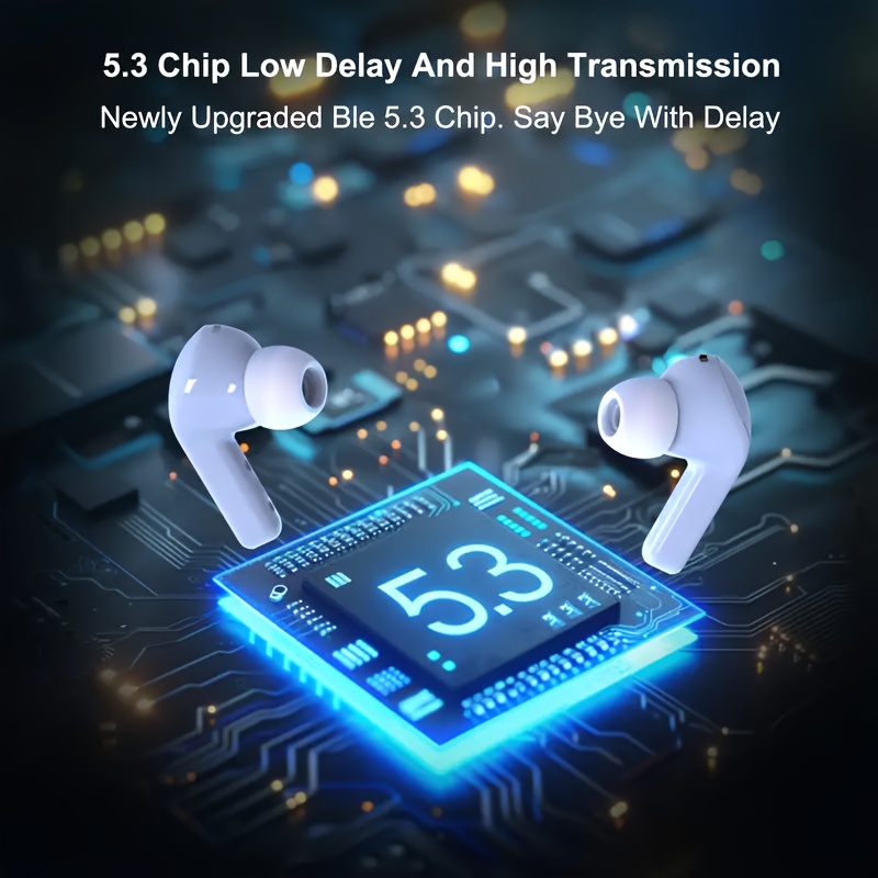 wireless earphones transparent tws silicone in ear sports gaming headphones hifi stereo led birthday christmas boy girlfriend gift details 3