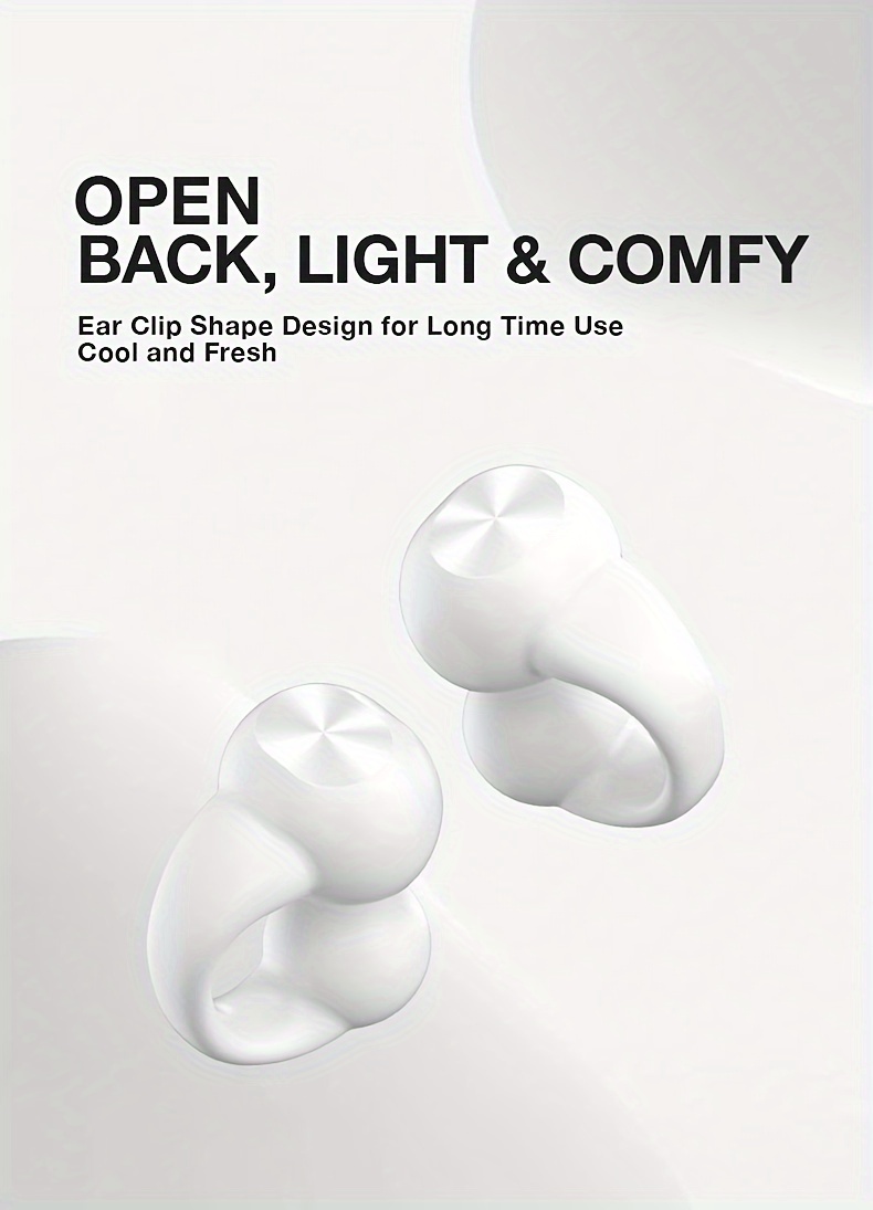j01 wireless earbuds open ear clip headphones new mini open ear earbuds wireless earphones wireless headset sport running earring earphone details 2