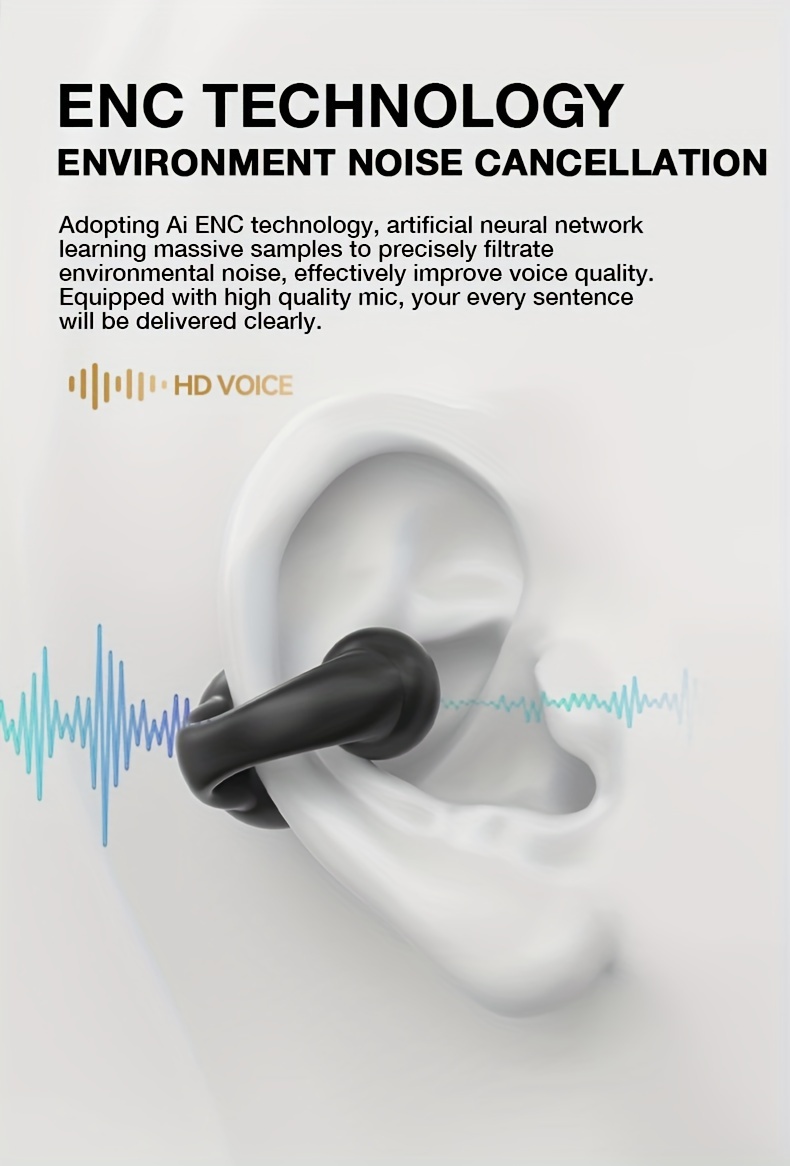 j01 wireless earbuds open ear clip headphones new mini open ear earbuds wireless earphones wireless headset sport running earring earphone details 7