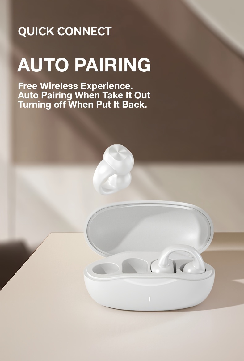j01 wireless earbuds open ear clip headphones new mini open ear earbuds wireless earphones wireless headset sport running earring earphone details 11
