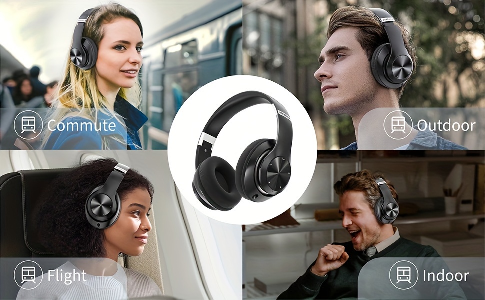 wireless headphones 60 hours foldable design stereo with 6 eq adjustable and lightweight fm sd tf suitable for adults details 6