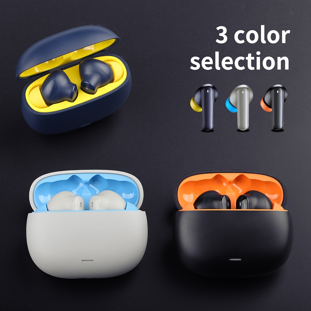 wireless earbuds active noise cancelling earphones wireless 5 2 with microphone charging case 30 hours ear stereo earphones suitable for android details 3