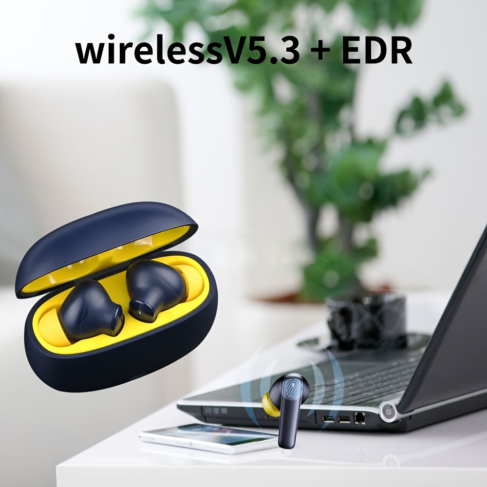 wireless earbuds active noise cancelling earphones wireless 5 2 with microphone charging case 30 hours ear stereo earphones suitable for android details 5