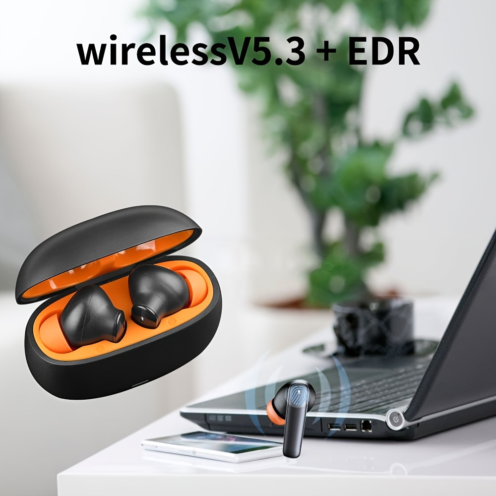 wireless earbuds active noise cancelling earphones wireless 5 2 with microphone charging case 30 hours ear stereo earphones suitable for android details 6