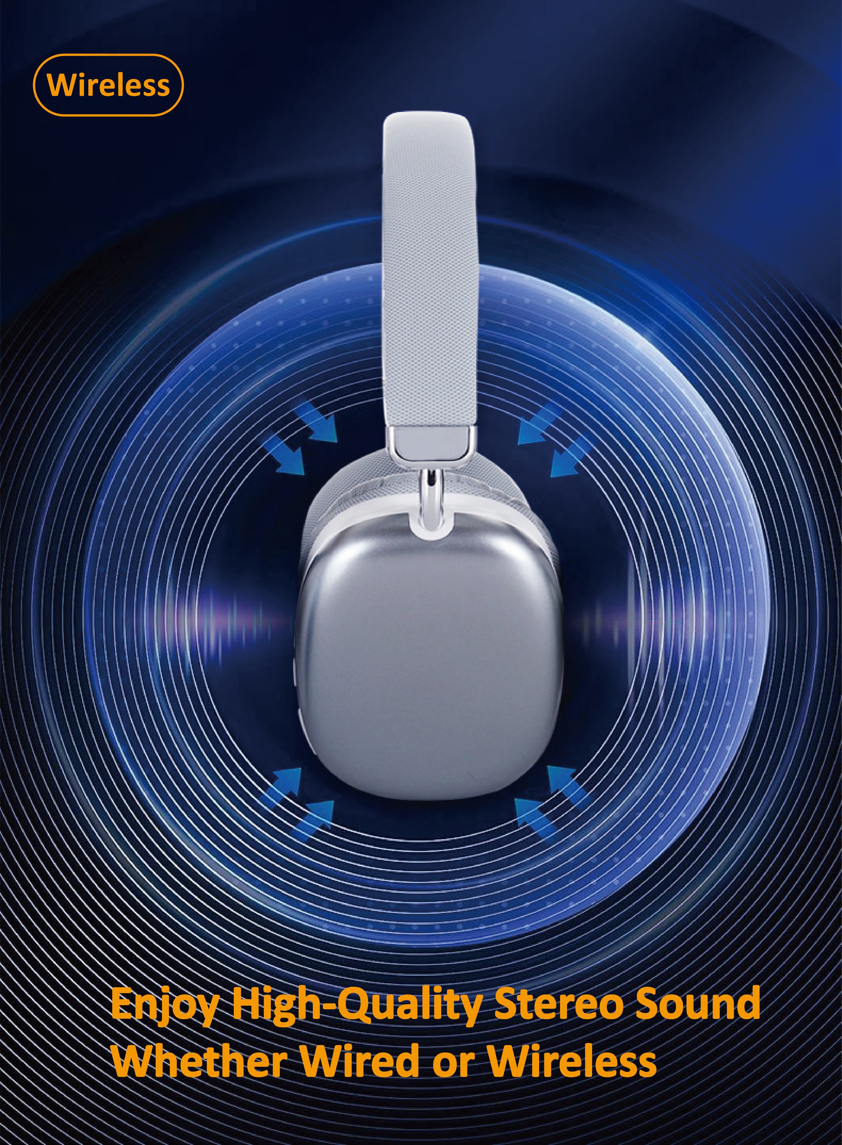 wireless headphones wireless headsets with good lightweight flat folding headphone built in mic compatible with 3 5mm 0 14 cable for travel work laptop pc cellphone gaming headset for ios wireless christmas present details 9