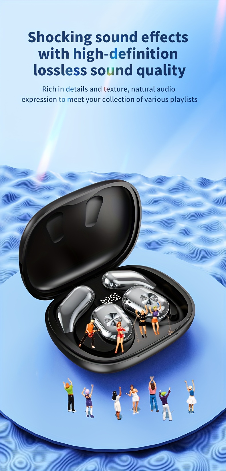 non in ear wireless earphones with extended battery for sports fitness calls details 4