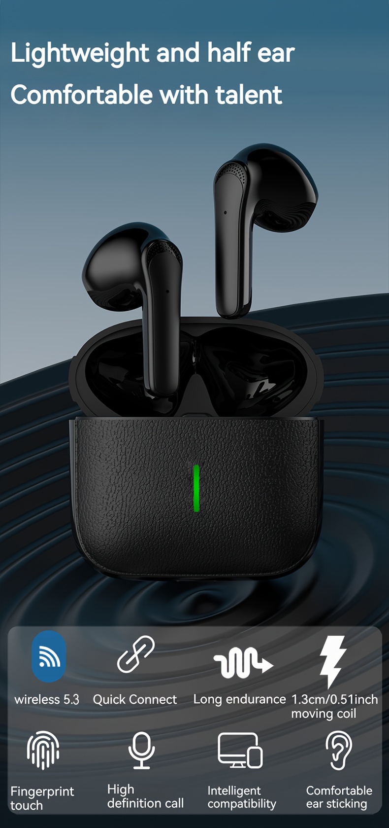 new wireless earphones ultra long waterproof sports game stereo in ear universal earbuds details 8
