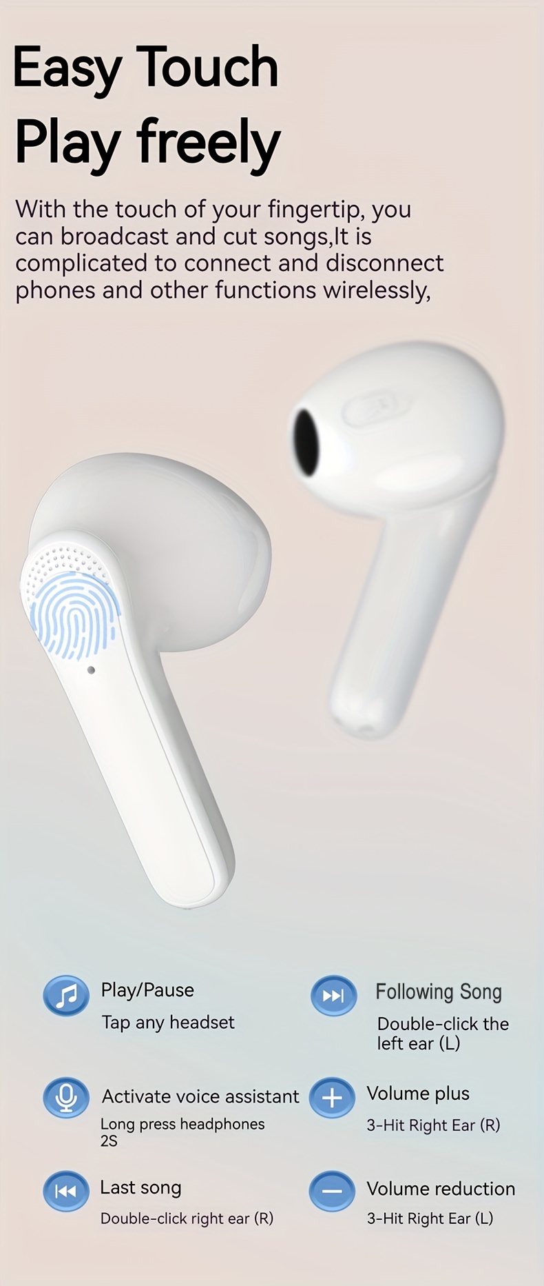 new wireless earphones ultra long waterproof sports game stereo in ear universal earbuds details 11